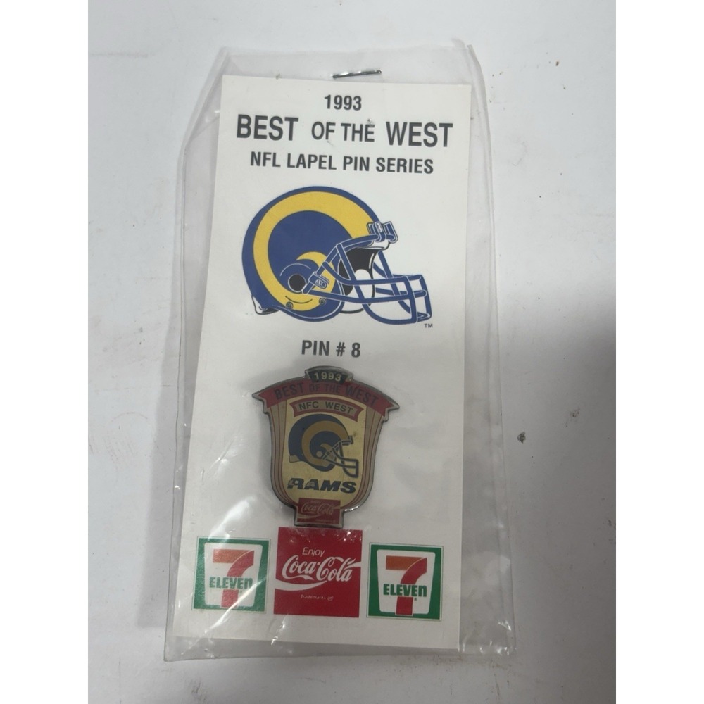 1993 NFL Best of the West Lapel Pin Series COCA-COLA 7/11 Set Of 9 Football - Picture 4 of 11